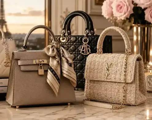 Mujer creando bolsas artesanales